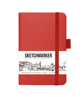 Скетчбук 9х14см 80л.,140 гр/м Sketchmarker красн.
