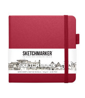 Скетчбук 12х12см 80л.,140 гр/м Sketchmarker маджента